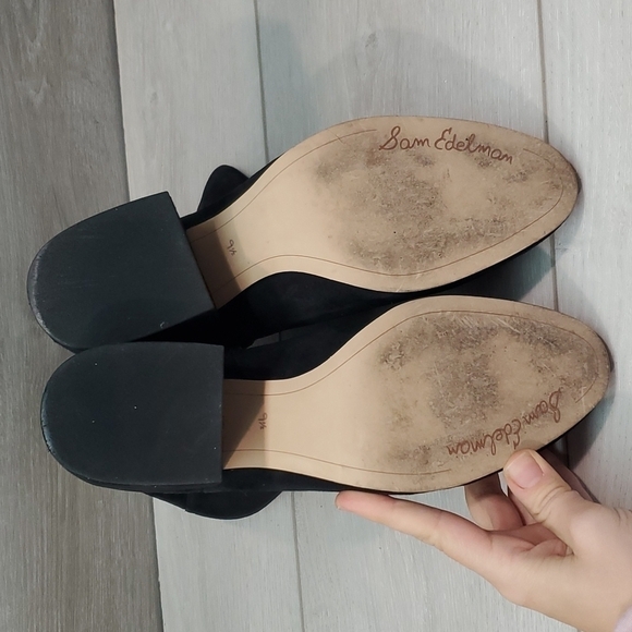 Sam Edelman Womens Taye Suede Leather Heels Shoes Boots sz 9.5M - Picture 12 of 15